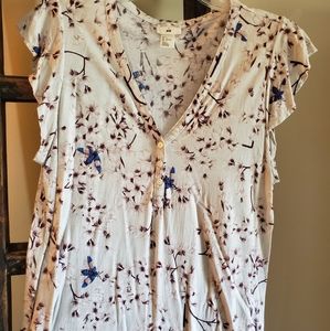 H&M Flutter Sleeve Top